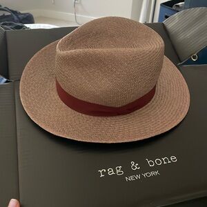 Rag and bone straw fedora size medium